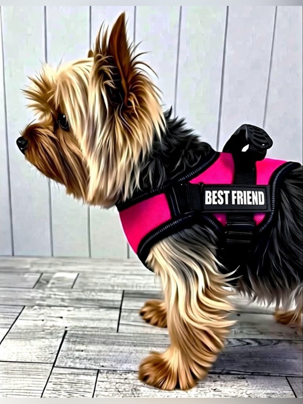 Vest Harness BEST FRIEND Removable Velcro Patches NoPull Comfortable Vest SizeXS